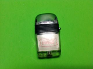 Rare Scripto Vu - Lighter W/ Coca - Cola Reversed Fishtail Logo Nm