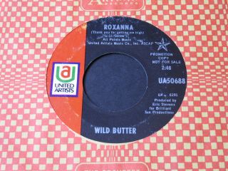 Wild Butter Roxanna / Terribly Blind Ua Promo Ohio Psych Hard Rock 45 Hear