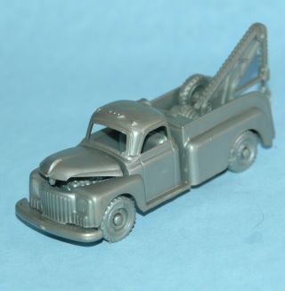Vintage Hard Plastic Marx Playset 1950 Silver Tow Truck Wrecker 4 3/4 "
