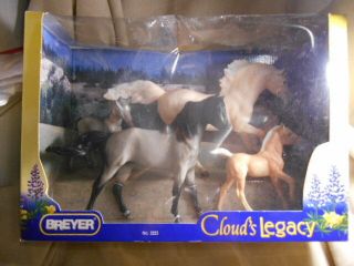 Nib Breyer Set Of 4 Horse 1225 Clouds Legacy Wild Mustangs Of Rocky Mountains