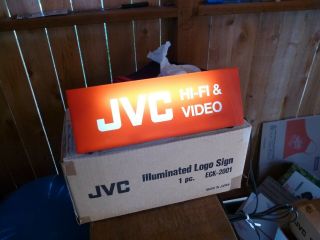 Jvc Audio Video Advertising Lighted Sign Old Stock
