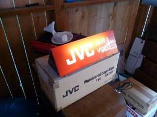 JVC Audio Video advertising lighted sign old stock 2