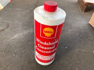 Vintage Shell Oil Windshield Washer Fluid Plastic Bottle Gas Station Oil