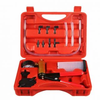 Power Steering And Brake Bleed Handheld Pump Tester Adapter Kit Mechanics Tool
