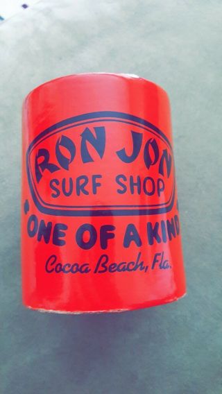 Ron Jon Surf Shop Vintage Can Coozie Cocoa Beach Florida Koozie