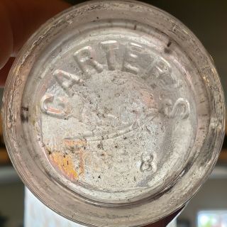 Antique Clear Glass Carter ' s Ink Bottle 3