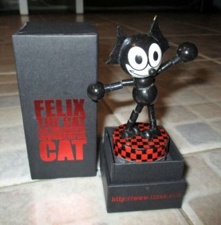 Felix The Cat Wooden Retro Thumb Push Press Base Puppet Toy Mib