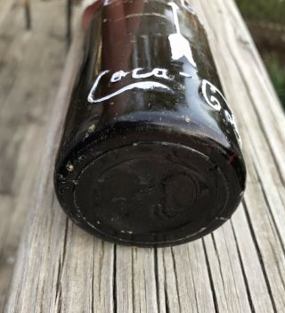 MEMPHIS,  TENNESSEE 1900’s Straight Side Amber Coca Cola Double Arrows Bottle 5