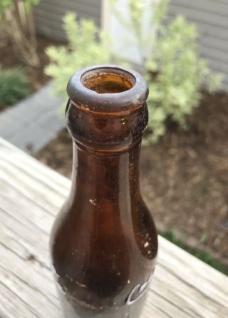 MEMPHIS,  TENNESSEE 1900’s Straight Side Amber Coca Cola Double Arrows Bottle 6