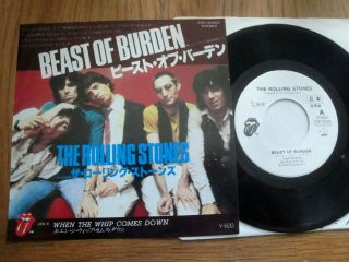 The Rolling Stones - Beast Of Burden - Promo Japan 7 " 45 Single - Rsr Esr - 20503