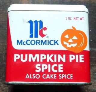Vintage Mccormick Pumpkin Spice Tin
