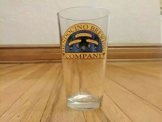 Rare Mendocino Brewing Company Ca Pint Beer Glass 5 3/4 " Tall Vintage Hops Logo