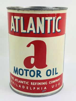 Atlantic A Motor Oil 1 Quart Can,  Gas & Oil Advertising 166