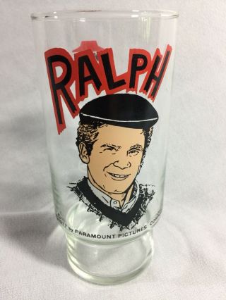Vintage Ralph Mouth Dr Pepper Happy Days Collector Series Glass 1977 Pizza Hut