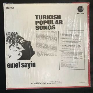 Very Rare Turkish Pop Folk Psych EMEL SAYIN Popular Songs 71 Shrink VG,  WORLD 3