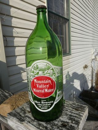 Vintage Acl Soda Bottle Mountain Valley Mineral Water Hot Springs Arkansas