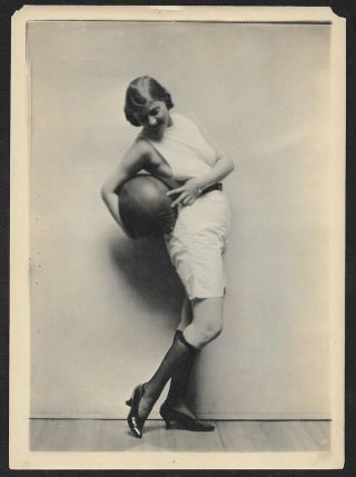 Vintage 1920s Physical Culture Jazz Baby In Stockings Charles Sheldon Photograph