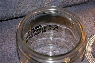 VINTAGE EAT TOM ' S 5 CENT TOASTED PEANUTS STORE COUNTER JAR WITH LID 4