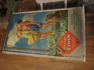 Vintage 1940s Orange Crush Coca Cola Calendar Graphics.