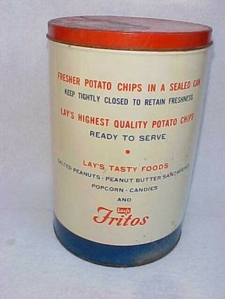 Vintage Frito / Lay ' s Potato Chip Can,  Tom ' s Peanut Jar Store,  Lance,  Gordon ' s 5
