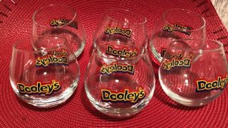 Dooleys Toffee Rocker Bar Glasses Vintage Set Of (6) Glass