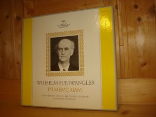 Wilhelm Furtwangler In Memoriam Dgg 6 Lp Box Kl 27/32 Mono Tulip 1963