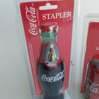 Coca Cola Coke Can Battery Operated Pencil Sharpener and Coke Bottle Stapler 2
