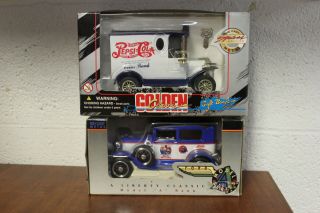 Pepsi Cola Coin Banks Truck & Model A Golden Classic,  Liberty Classic Die Casts