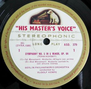 Tchaikovsky: Symphony No.  5 - Rudolf Kempe HMV ASD 379 ED1 LP 4
