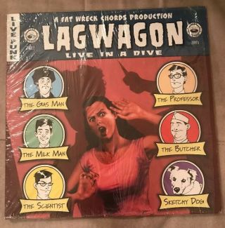 Lagwagon - Live In A Dive 2 X Lp Burgundy And Yellow Vinyl 1/221 Oop Rare