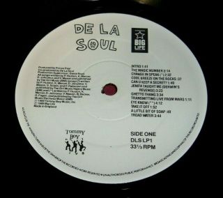 DE LA SOUL 3 Feet High & Rising - VINYL LP ALBUM - BIG LIFE DLSLP1,  UK 1989 - EX 6