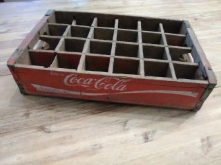 Vintage Coca Cola Wooden Crate X 24 Dividers