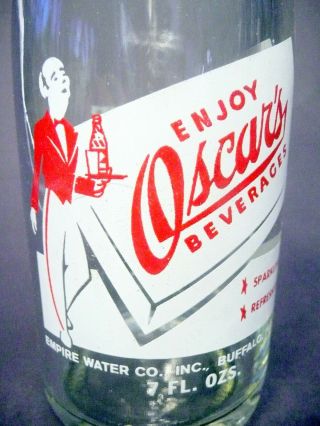 Vintage Acl Soda Bottle: Oscar Of Buffalo,  N.  Y.  - 7 Oz Acl Pop Bottle