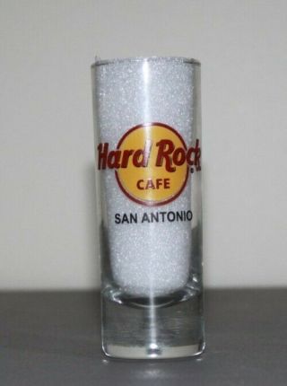 Souvenir Hard Rock Cafe Shot Glass Red Letter San Antonio
