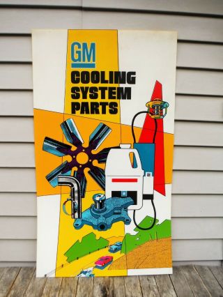 Vintage G.  M.  General Motors Cooling System Parts Dealership Sign Chevrolet