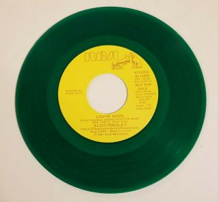 Rare Elvis Presley ' Lovin ' Arms ' & ' You Asked Me To ' 45 Promo - Green 2