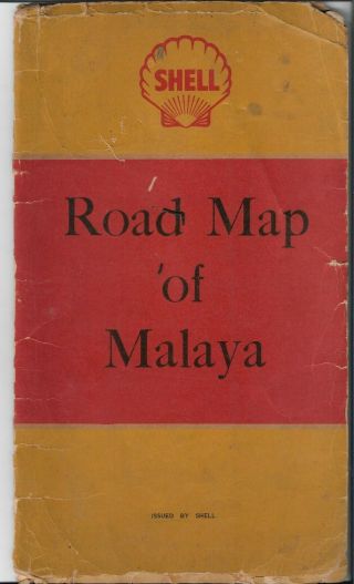 1951 Shell Oil Gas Road Maps Of Malaya Towns & Singapore Government Survey Dept