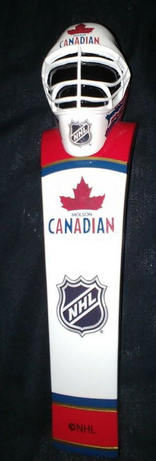 Molson Canadian Nhl Goalie Mask Hockey Beer Tap Handle