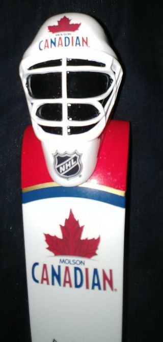Molson Canadian NHL Goalie Mask Hockey Beer Tap Handle 2