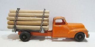 Hubley Log Carrier Truck Vintage C.  1950 