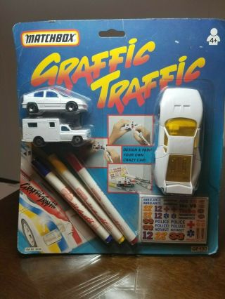 Matchbox Toy Cars Graffic Traffic Emergency/police Cars 3 Car Set Rare Set