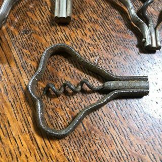 Four Havel Patent Unsigned Antique Folding Bow Corkscrews 2