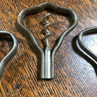 Four Havel Patent Unsigned Antique Folding Bow Corkscrews 3