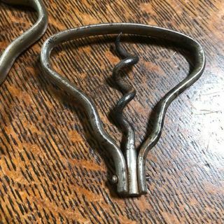 Four Havel Patent Unsigned Antique Folding Bow Corkscrews 4