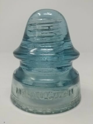 Rich Cornflower Blue Mclaughlin No 19 Signal Glass Insulator.  (e)