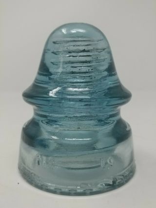 RICH CORNFLOWER BLUE McLAUGHLIN No 19 Signal Glass Insulator.  (E) 2
