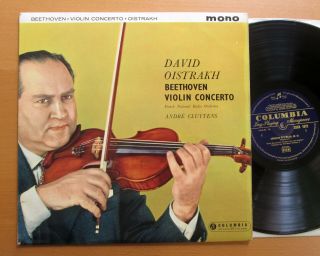 33cx 1672 David Oistrakh Beethoven Violin Concerto Cluytens Columbia B/g Mono Lp