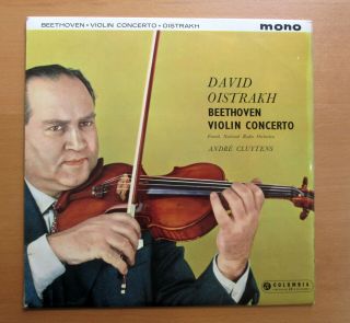 33CX 1672 David Oistrakh Beethoven Violin Concerto Cluytens Columbia B/G Mono LP 5