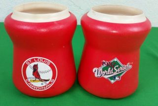 2x 1987 World Series St.  Louis Cardinals Coozie Koozie Insulated Can Holder