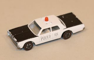 1969 Mattel Hot Wheels Redline Police Cruiser Us Translucent Red Dome Light